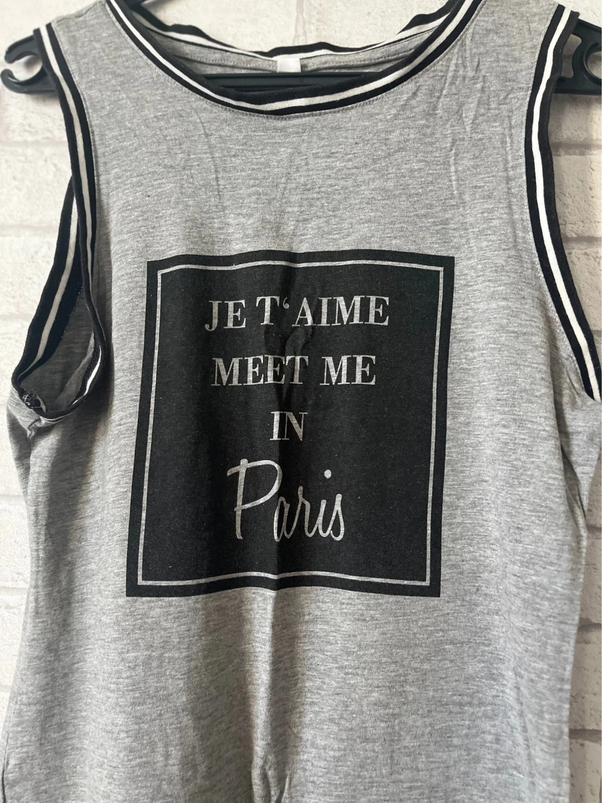 Vestido regata cinza estampado Meet Me in Paris– Tamanho 40 – photo 2